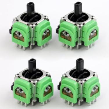 Imagem de 4 peças de joystick analógico 3D de efeito Hall para substituição PS5 sensor analógico módulo basculante