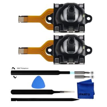 Imagem de iParto 2 Pack Hall Effect Joystick Replacements for ASUS ROG Ally RC71L Handheld Console, 3D Analog Thumb Sticks with Repair Tools for Drift Repair