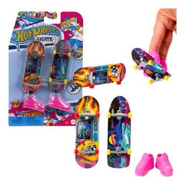 Imagem de Kit 2 Skates De Dedo Hot Wheels Fingerboard Retrô - Mattel