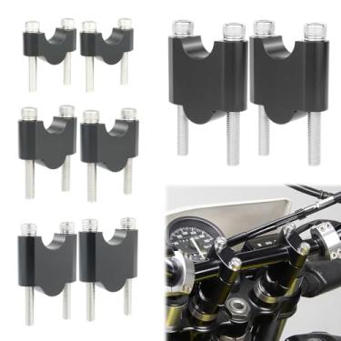 Imagem de Xitomer Elevadores de guidão de 22 mm 7/20.3 cm para motocicleta ATV Dirt Bike Handlebar Risers sem braçadeiras Apto para KLR650, Grom MSX125, KLX300 Suportes de guidão aptos para ER-5 (preto areia