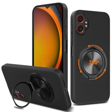 Imagem de Capa de telefone compatível com Samsung Galaxy XCover7 Pro, suporte de anel giratório de 360° com suporte/suporte, silicone, TPU, Silm, Fit, à prova de choque, capa protetora à prova de choque para