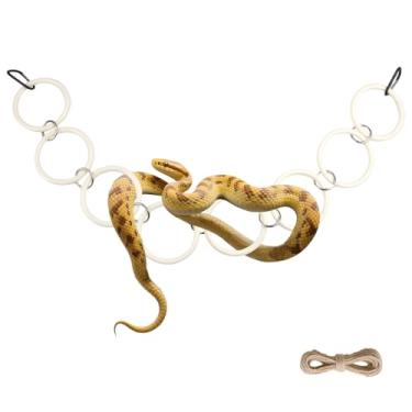 Imagem de Corrente de escalada de cobra para enriquecimento de répteis, acessórios de caixa de cobra, brinquedos de argola macia e segura para pítons de bola, cobras de milho, répteis pequenos, acessórios de