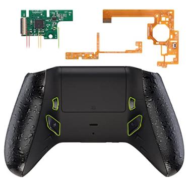 Imagem de eXtremeRate Kit de remapeamento e gatilho programável Lofty, chips de mod, capa traseira redesenhada e trilhos laterais e botões traseiros e trava de gatilho para controle Xbox One S X 1708, Preto