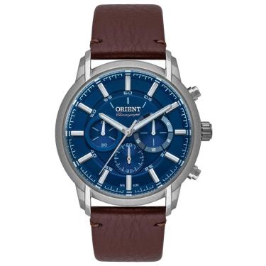 Imagem de Relógio Orient MBSCC055 D1NX Masculino Couro Marrom 50m