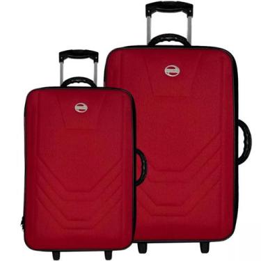 Imagem de Kit Jogo 2 Malas de Viagem Village Pequena de bordo e Grande, Vermelho