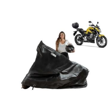 Imagem de Capa Protetora Moto Honda CB 300F Twister com Baú - Kahawai, Preto