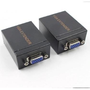 Imagem de Vga Extender Com Transmissor E Receptor 60 Metro Via Cabo De - Exbom