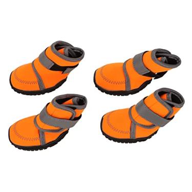 Imagem de Semme Botas de Cachorro, Botas de Cachorro Sapatos para Cães para Pavimentos Quentes 4pcs Pavimento Quente Inverno de Com Tiras Refletivas para Cães Grandes Pequenos de Grandes de Neve (Xl)