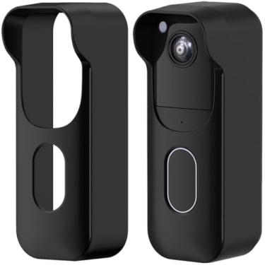 Imagem de Capa de silicone à prova de intempéries para campainha de vídeo Blink (2ª geração), escudo para todos os climas com aba de chapéu e resistente à poeira e aderência antiderrapante, fácil instalação de