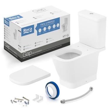 Imagem de Kit Vaso Sanitário com Caixa Acoplada e Assento Soft Close Gap Roca