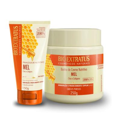 Imagem de Kit Mel Nutritivo Bio Extratus Cabelos Finalizador + Banho de Creme 250g