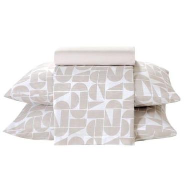 Imagem de Kit Jogo de Lençol Dohler 4 Peças Cama Queen Priori 100% Algodão, Petr