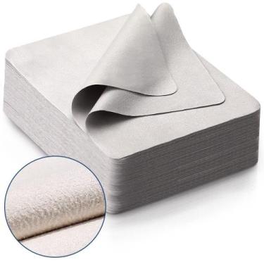Imagem de Panos de limpeza de microfibra iGeyzoe 100PCS para óculos