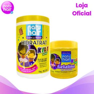 Imagem de Creme para Pentear + Gelatina 550g Natuhair Hidratrat - kids Vegano - 