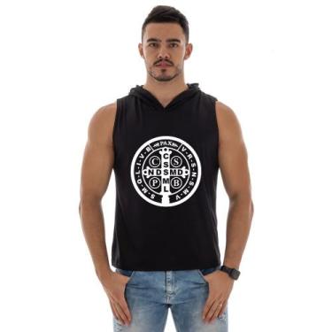 Imagem de Camiseta Regata Capuz Machão Masculina Esportes Academia Personalizada
