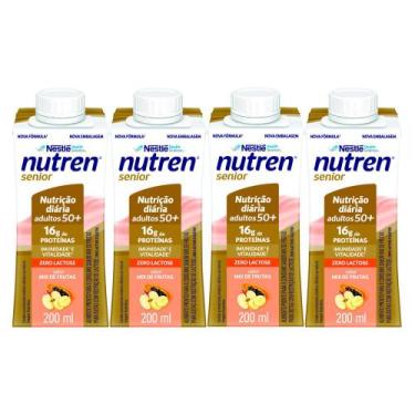 Imagem de Kit 4 Nutren Senior Zero Lactose Sabor Mix de Frutas com 16g de Proteí
