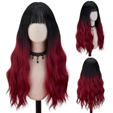 Imagem de FREE BEAUTY Perucas femininas pretas onduladas pretas de 66 cm perucas pretas naturais de aparência natural resistente ao calor para uso diário em festas