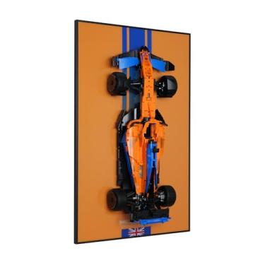 Imagem de popbricks Wall Display Board for Lego Technic F1 Car 42141 – Showcase Your Build as Wall Art in Office, Garage, or Collector Room (Board Only)