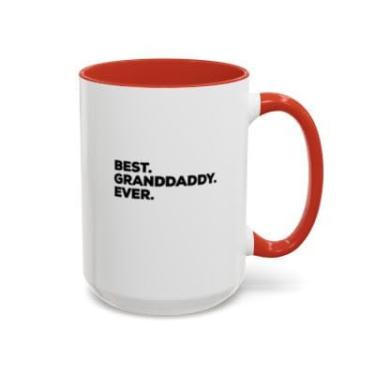 Imagem de Caneca de café Granddaddy – Presente de destaque engraçado para vovô, copo de cerâmica novidade - Ideia de presente de aniversário e Natal (vermelho, 425 g)