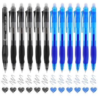 Imagem de USUAL Canetas de gel apagáveis canetas coloridas apagáveis de ponta fina canetas apagáveis de 0,5 mm fazem com que os erros desapareçam, canetas de gel retráteis apagáveis para desenho, escrita