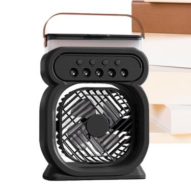 Imagem de Rrlihjgu Ventilador Portátil com, Ventilador Pessoal Portátil para Mesa com, 3 Velocidades Umidificador Circulador De Ar Com Luz Noturna Para Casa Sala De Estar Cozinha Acampamento Praia Verão