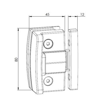 Imagem de Fechadura Janela Correr Vidro Alvenaria Bate Fecha Bronze