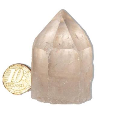 Imagem de Ponta Cristal Sextavada Bruta Base Serrada Gerador Natural - Varejo