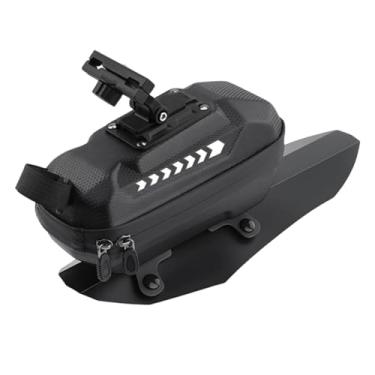 Imagem de UGPLM Bolsa de selim para bicicleta sob o assento traseiro, à prova d'água, EVA PU, prática, universal com para-lama, bolsa traseira para bicicleta de