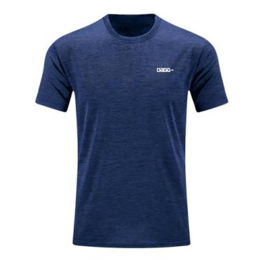 Imagem de Camiseta Masculina Academia Dry Mescla Treino Original Dagg, Azul, P