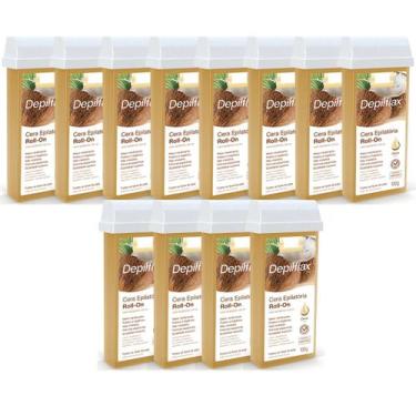 Imagem de Kit 12 Cera Epilatória Roll-On Coco 100g Depilflax