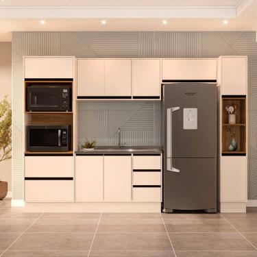 Imagem de Cozinha Compacta 5 Peças 250037 Sem Tampo Koya Creme Politorno Móveis