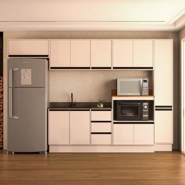 Imagem de Cozinha Compacta 6 Peças 250038 Sem Tampo Koya Creme Politorno Móveis