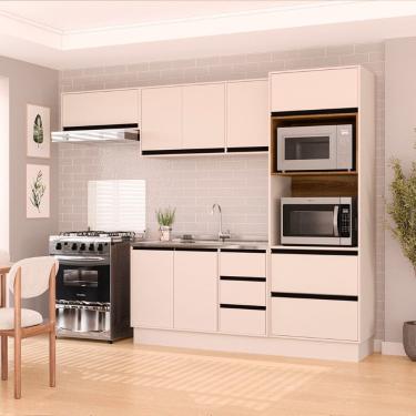 Imagem de Cozinha Compacta 4 Peças 250035 Sem Tampo Koya Creme Politorno Móveis