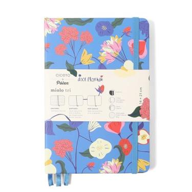 Imagem de CADERNETA CICEROS DOCE FLORADA MIOLO TRI 14X21 AZUL