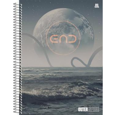 Imagem de Caderno Universitário Animativa, 20 matérias, 320 folhas, Capa Dura, Outer Space, Pacote com 2