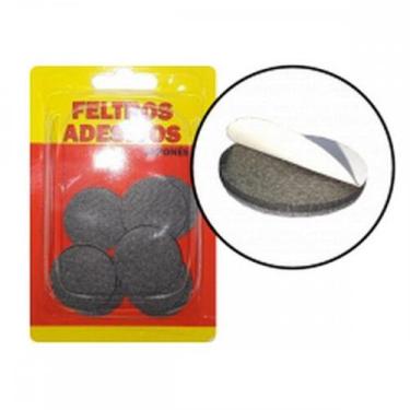 Imagem de Feltro Adesivo Overtime Redondo 45Mm Com 4 Pecas . / Kit C/ 12 Cartela