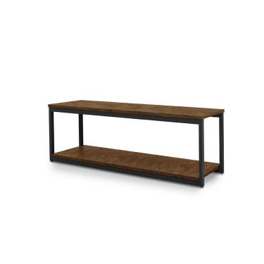 Imagem de Rack Munique Estilo Industrial Klm Móveis Amadeirado Com Preto