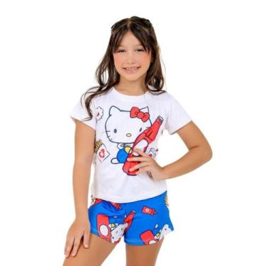 Imagem de Pijama Infantil Menina Stitch Hello Kitty Personagens - Lislô, Hello k