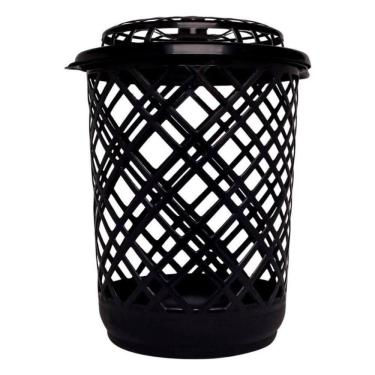 Imagem de Cesto De Roupas Redondo Telado Multiuso 30 Litros Preto