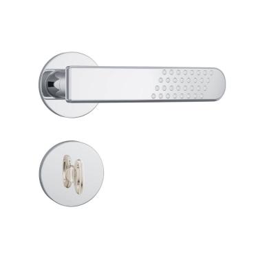 Imagem de Fechadura Banheiro 823/21 Cromado Roseta Redonda de Inox