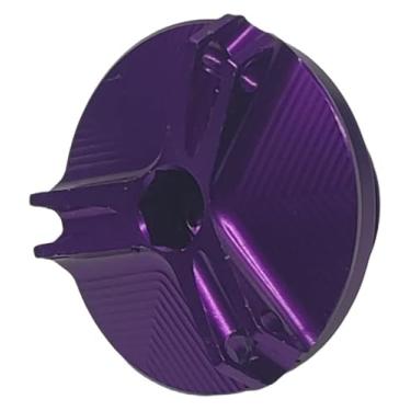 Imagem de Tampa de enchimento de óleo para motor de motocicleta compatível com Z650 Z800 Z400 Z1000 SX Z1000R Versy 650 1000 Ninja Vulcans 650 (roxo)