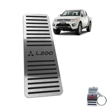 Imagem de Descanso De Pé Mitsubishi L200 Triton 2008 Até 2016 Preto Aço Inox