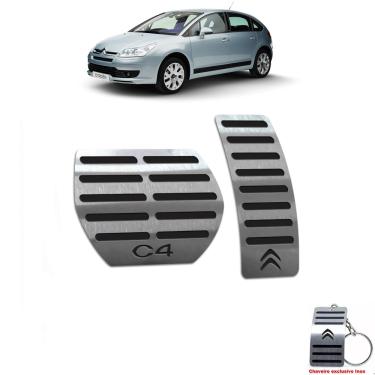Imagem de Pedaleira Automático Em Aço Inox Citroen C4 Hatch Preto