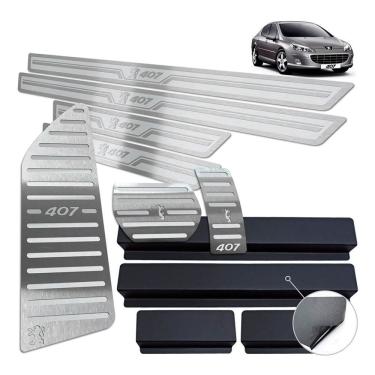 Imagem de Soleira Pedaleira Descanso Peugeot 407 2005 A 2009 Prata AR