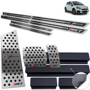 Imagem de Punto T-Jet 2007 2012 Soleira Pedaleira Auto Descanso Preto