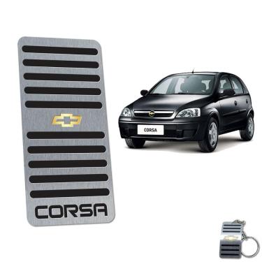 Imagem de Descanso De Pé Em Aço Inox Corsa 2002 A 2012 Preto