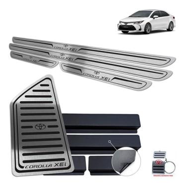 Imagem de Soleira + Descanso De Pé Corolla Xei 2020 Preto Baixo Relevo