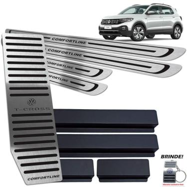 Imagem de Descanso + Soleiras T-Cross Comfortline Preto Baixo Relevo