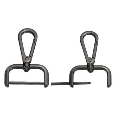 Imagem de PATIKIL Ganchos de fecho giratório de 2 cm, 2 peças de ganchos de pressão destacáveis, fechos de garra de lagosta giratórios, com barra de parafuso para bolsa, cordão de bolsa, ferragens de artesanato