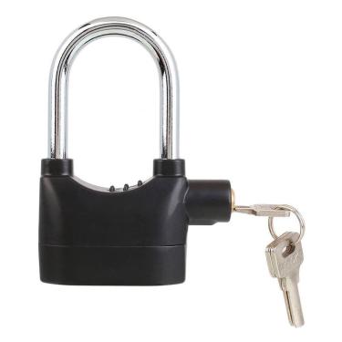 Imagem de Cadeado sirene antifurto moto bike resistente aço corrente 3